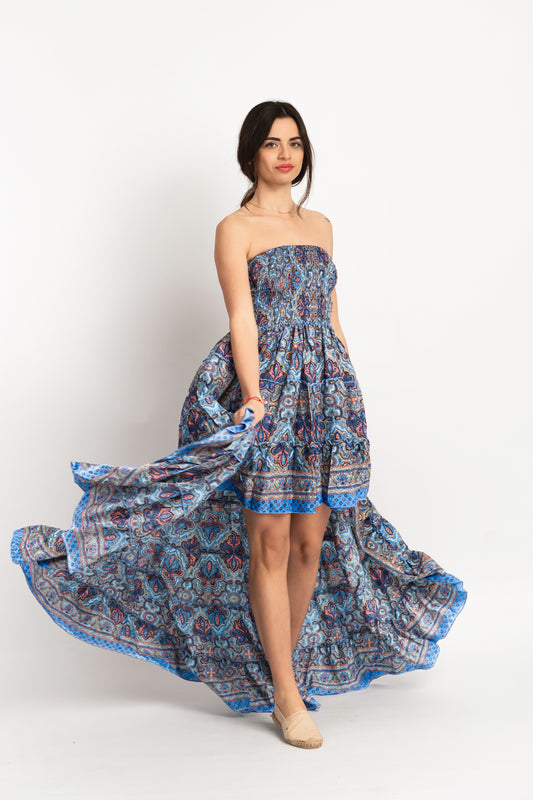 Caftan Dress - Agrigento - blue