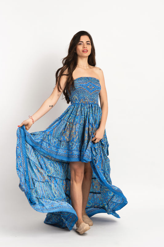 Caftan Dress - Agrigento - blue