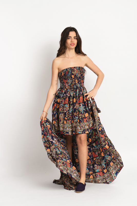 Caftan Dress - Agrigento - blue