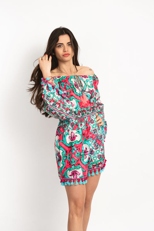 Caftan Dress - Agrigento - blue