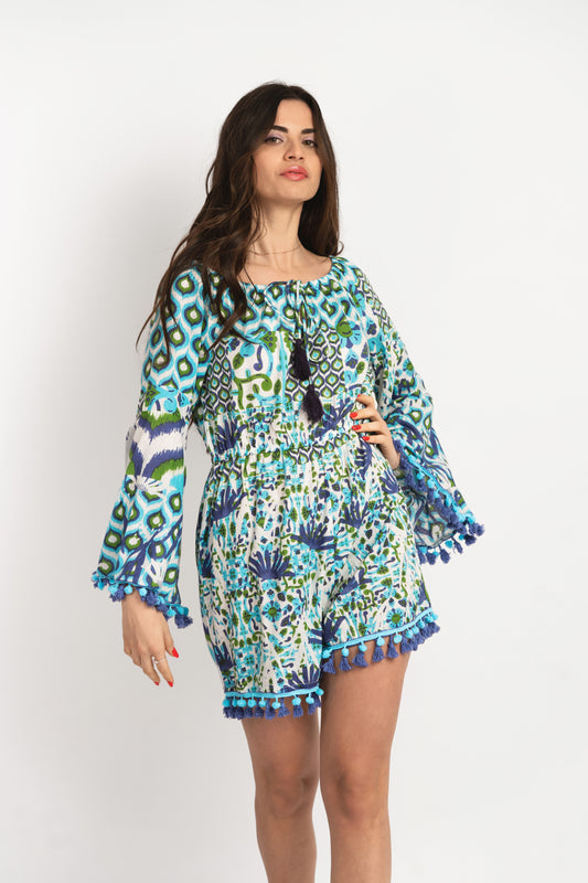 Caftan Dress - Agrigento - blue