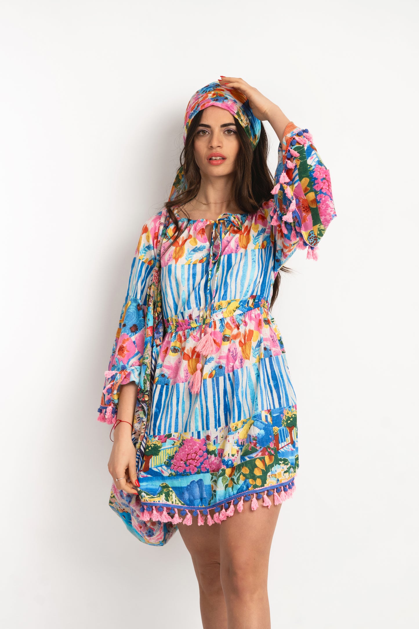 Caftan Dress - Agrigento - blue