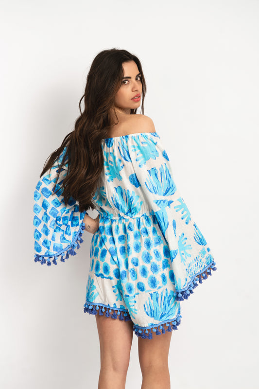 Caftan Dress - Agrigento - blue