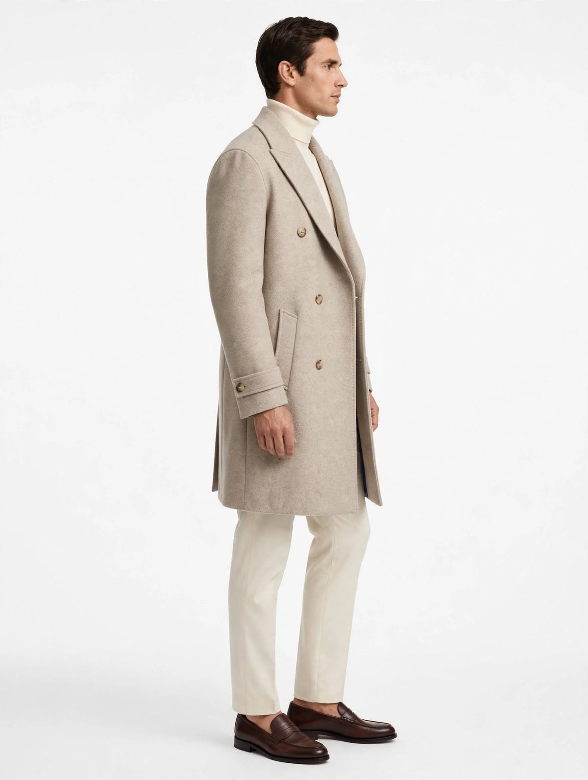 BENANTI - CAPPOTTO DOPPIO PETTO BEIGE
