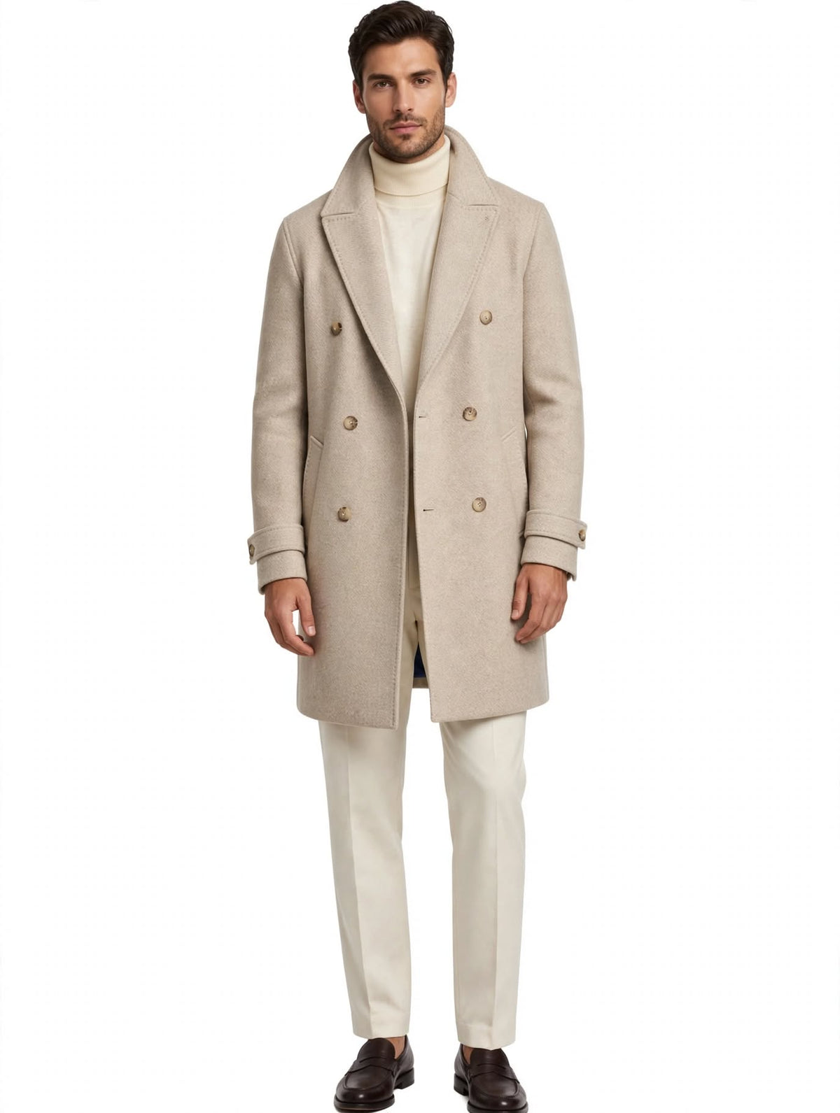 BENANTI - CAPPOTTO DOPPIO PETTO BEIGE