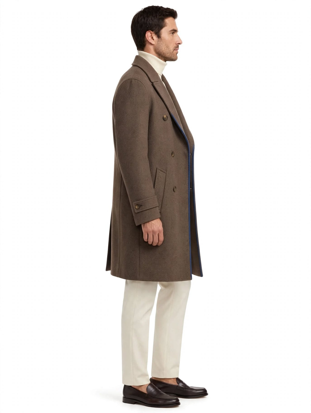 BENANTI - CAPPOTTO DOPPIO PETTO FANGO