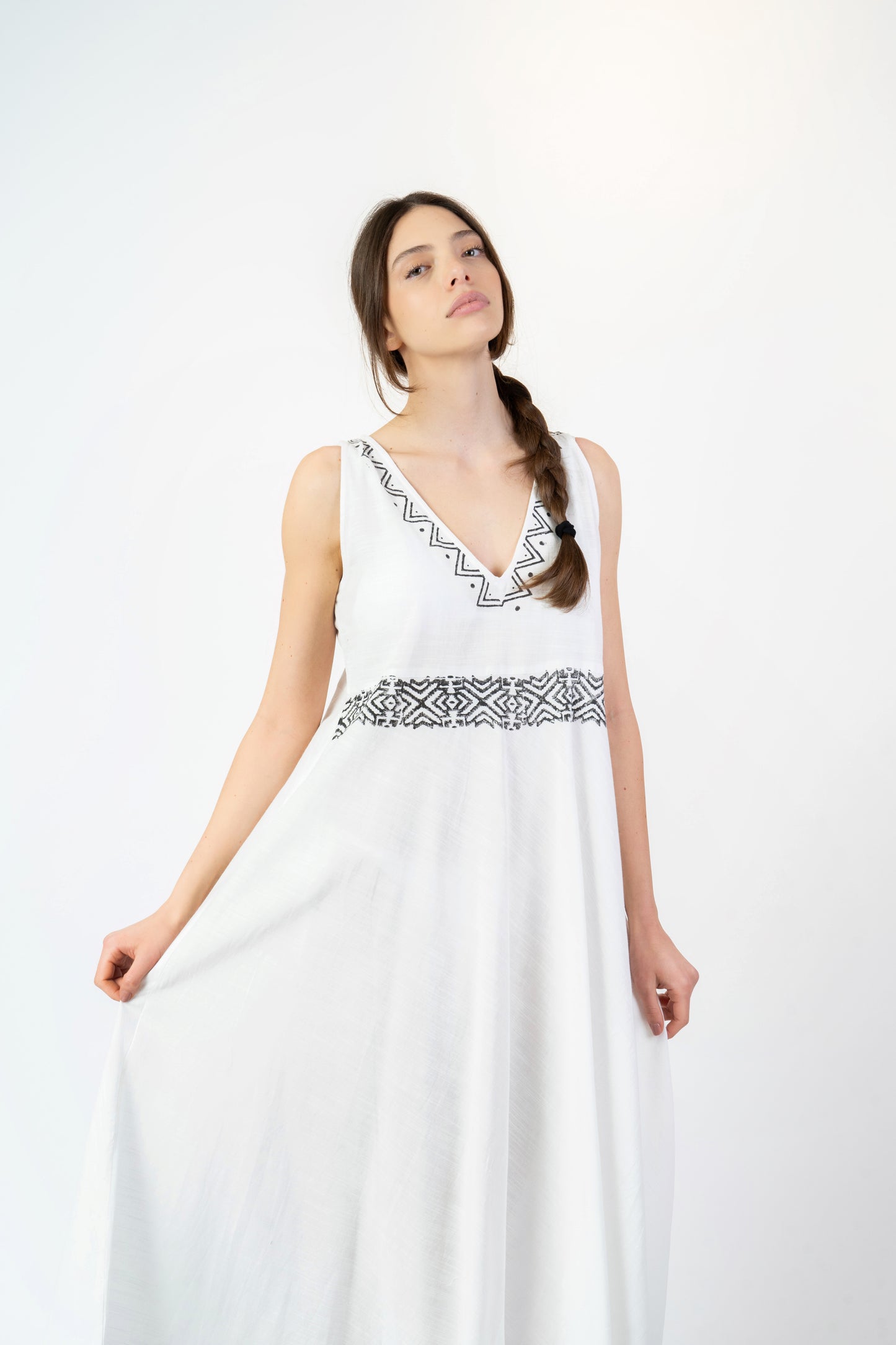 Blanca - Abito fantasia bianco