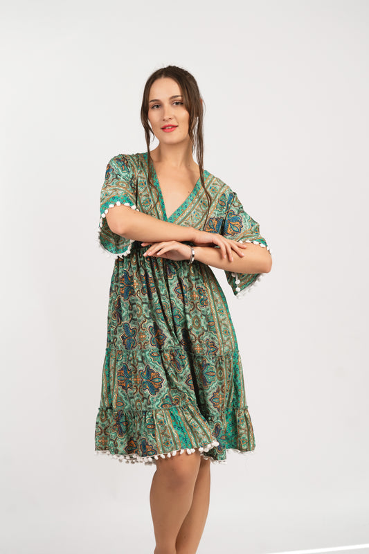 Caftan Dress - Agrigento - blue