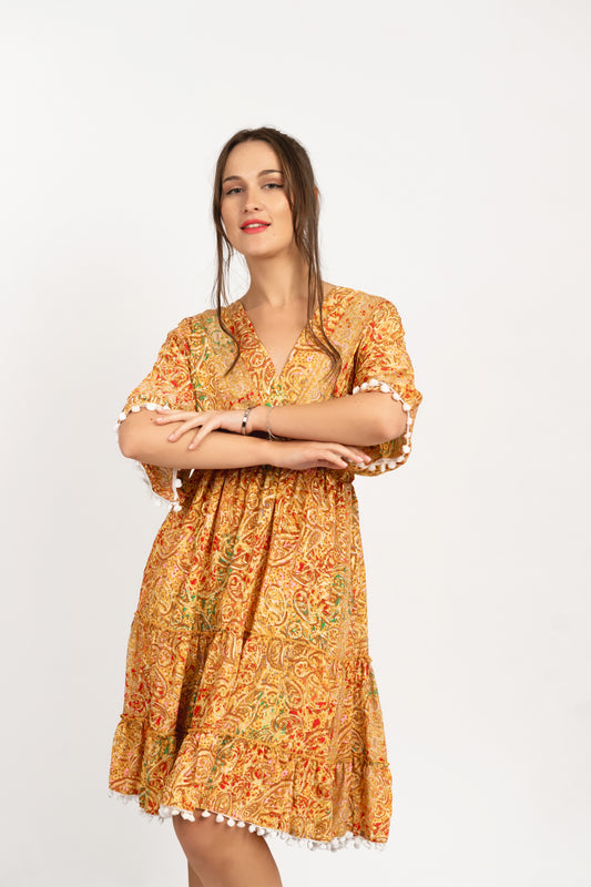 Caftan Dress - Agrigento - blue