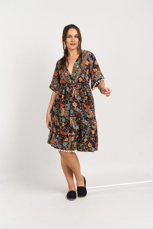 Caftan Dress - Agrigento - blue