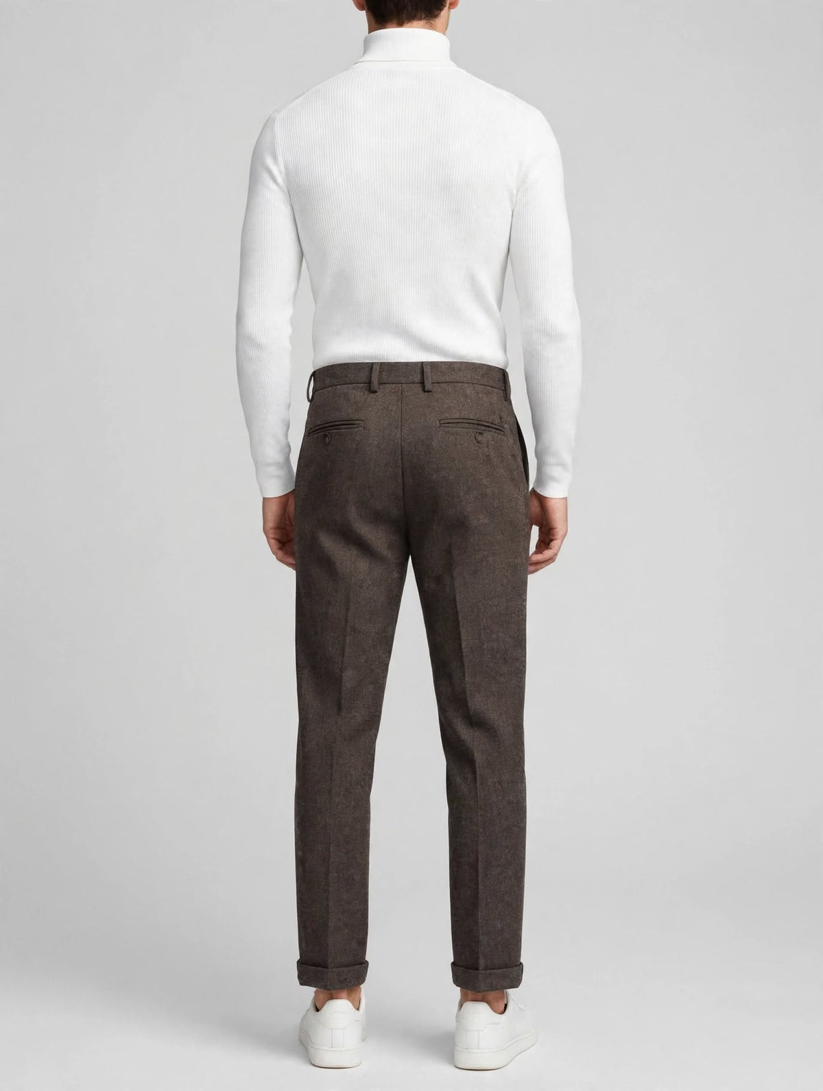BUBBONE - PANTALONE LOOSE FIT MORO