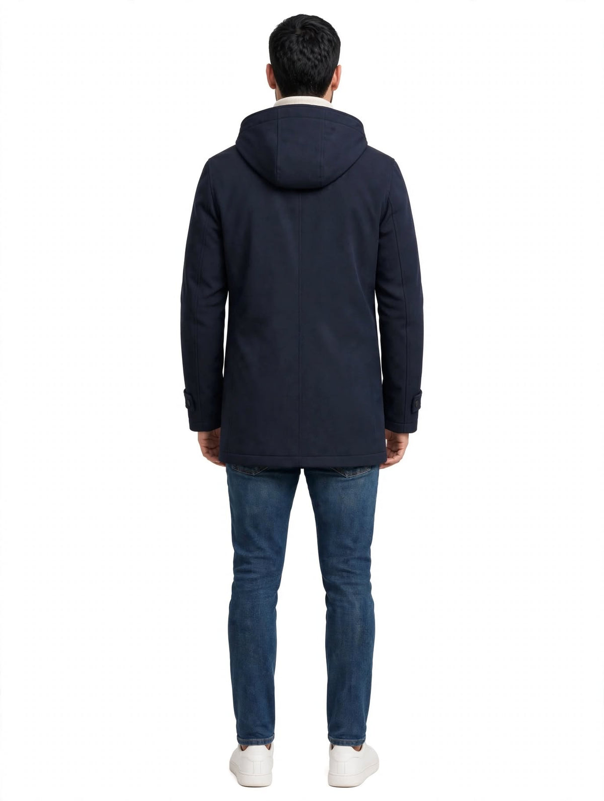 CALIFANO - GIUBBOTTO CON CAPPUCCIO BLU