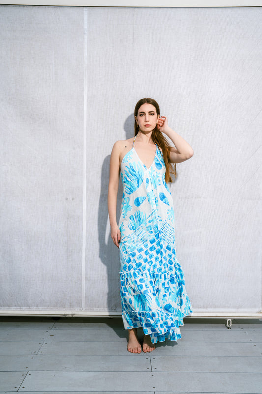 Camila - Abito fantasia SEA blu