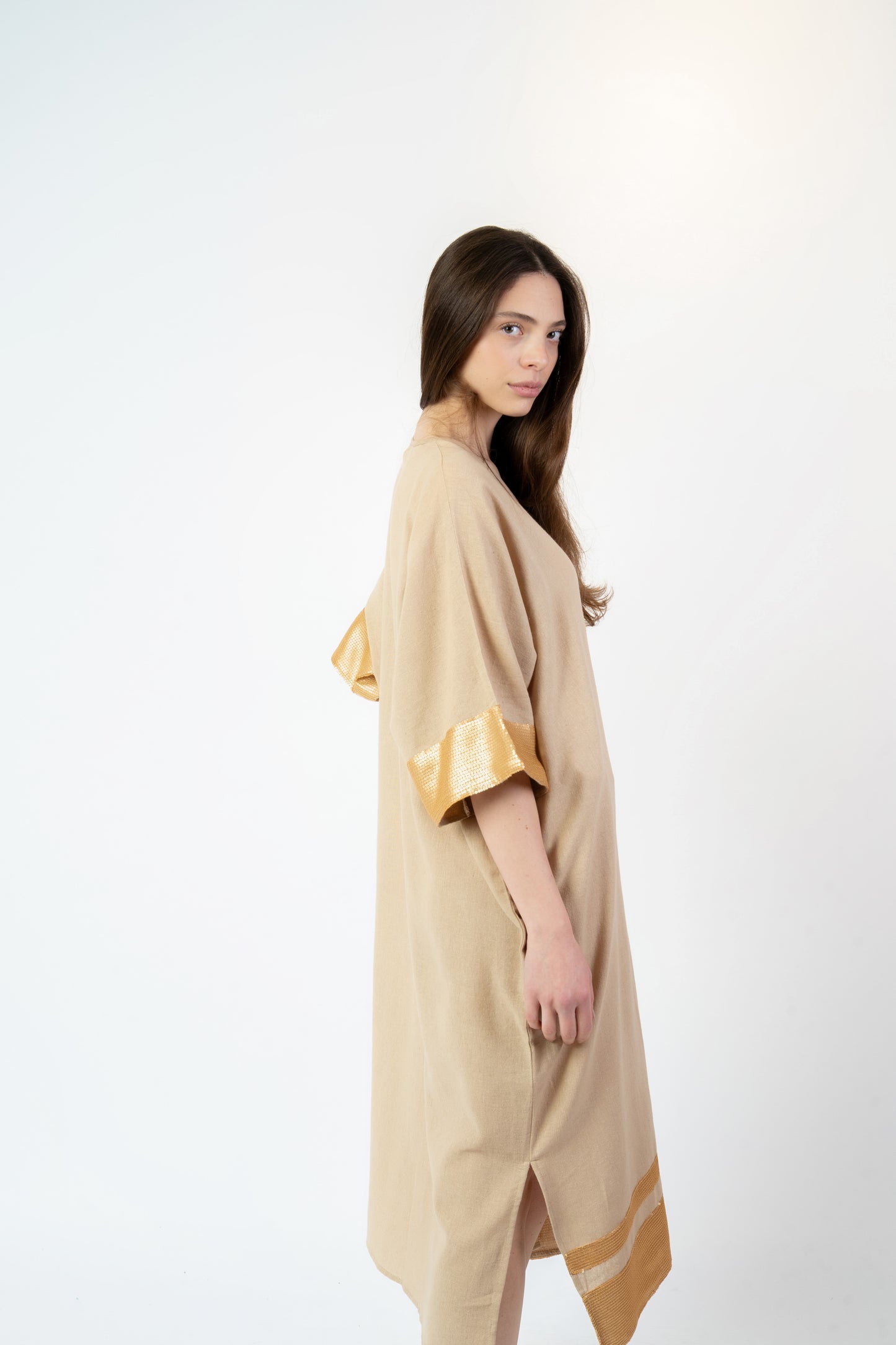 Cecilia - Abito fantasia beige