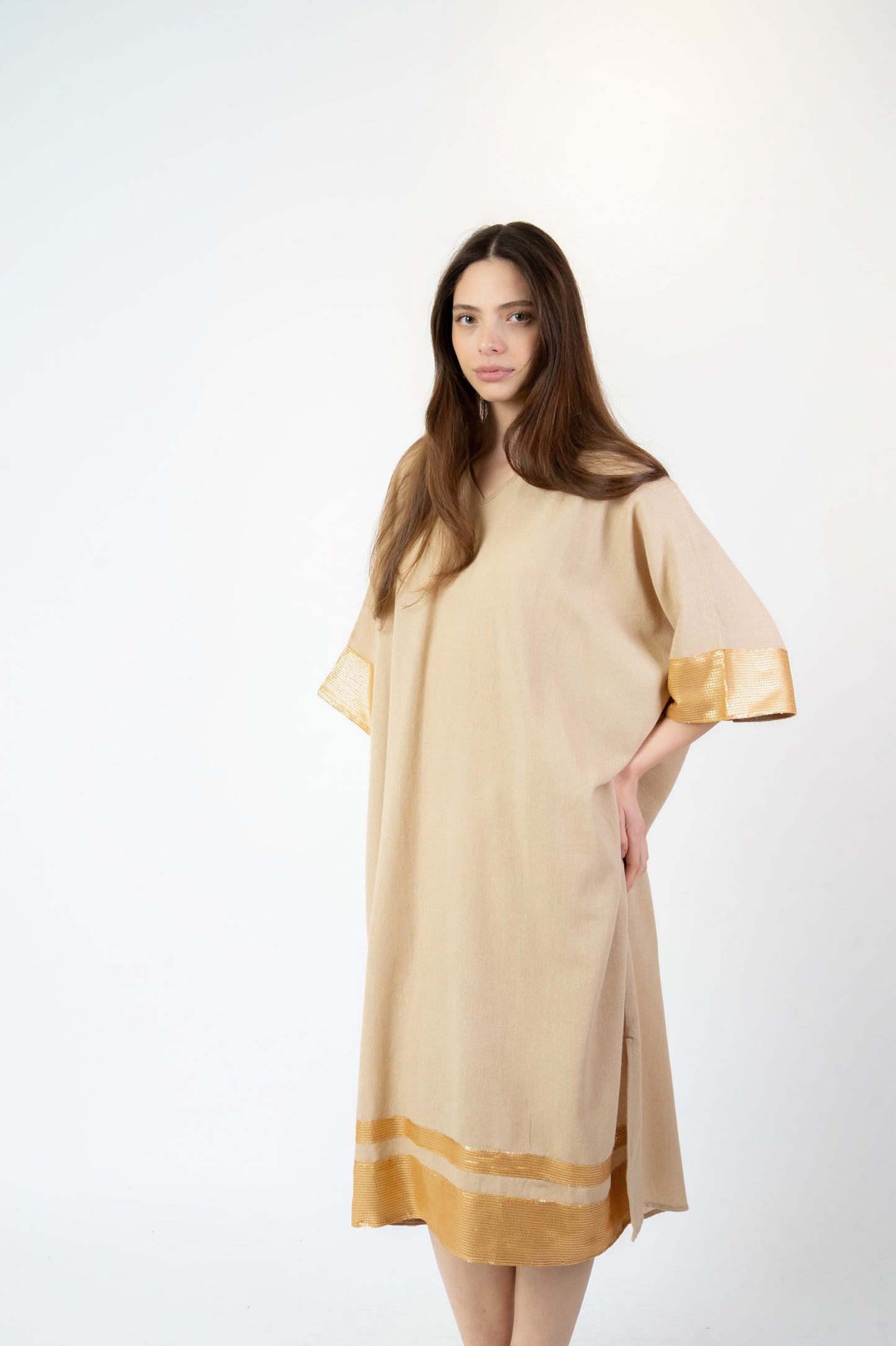Cecilia - Abito fantasia beige