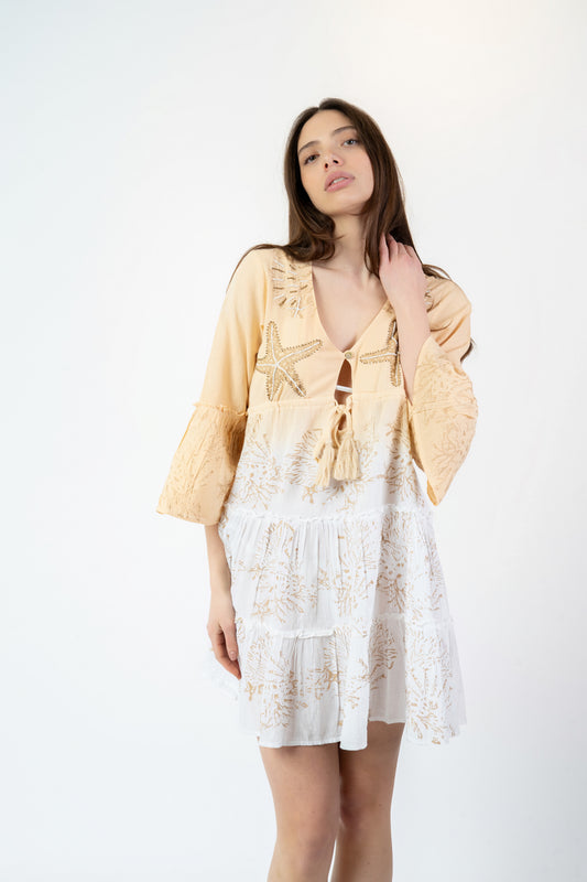 Celine - Abito fantasia beige