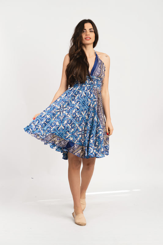 Caftan Dress - Agrigento - blue