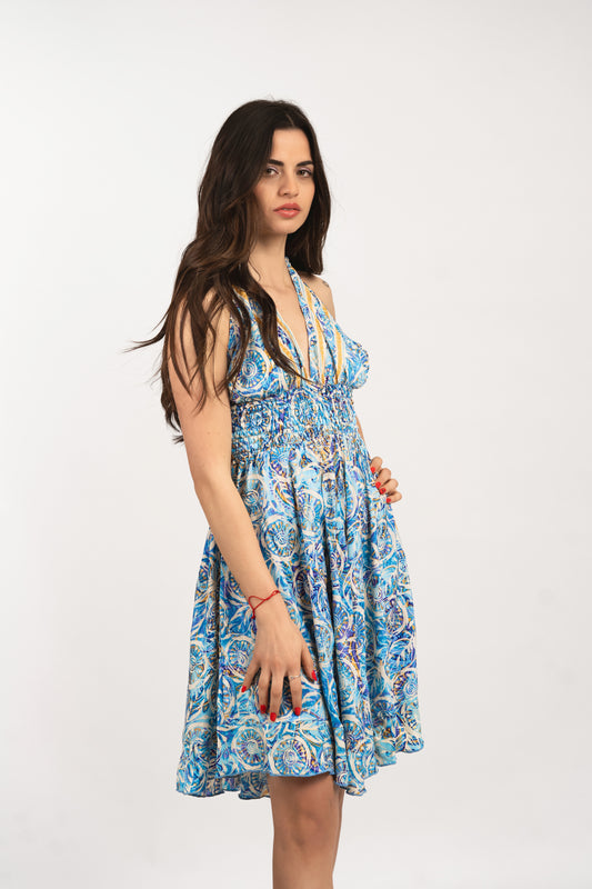 Caftan Dress - Agrigento - blue