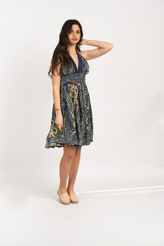 Caftan Dress - Agrigento - blue