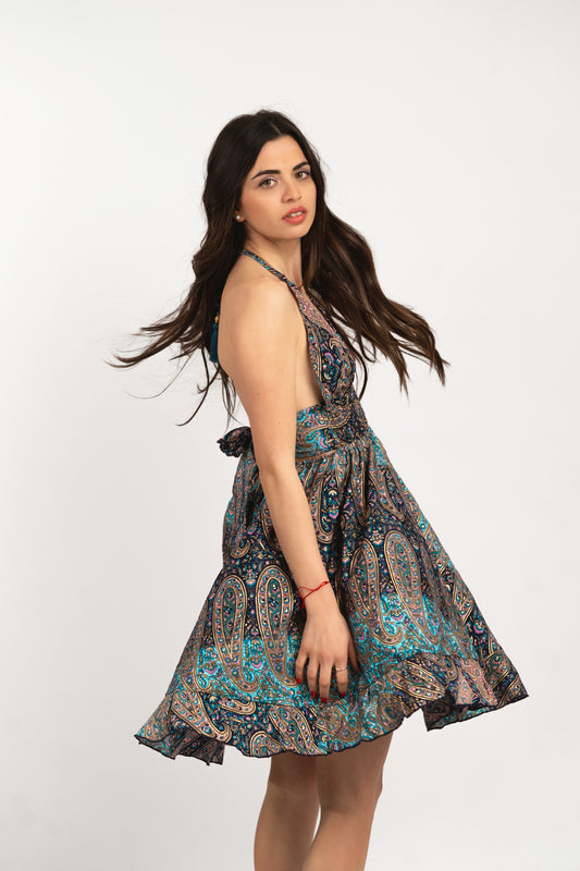 Caftan Dress - Agrigento - blue