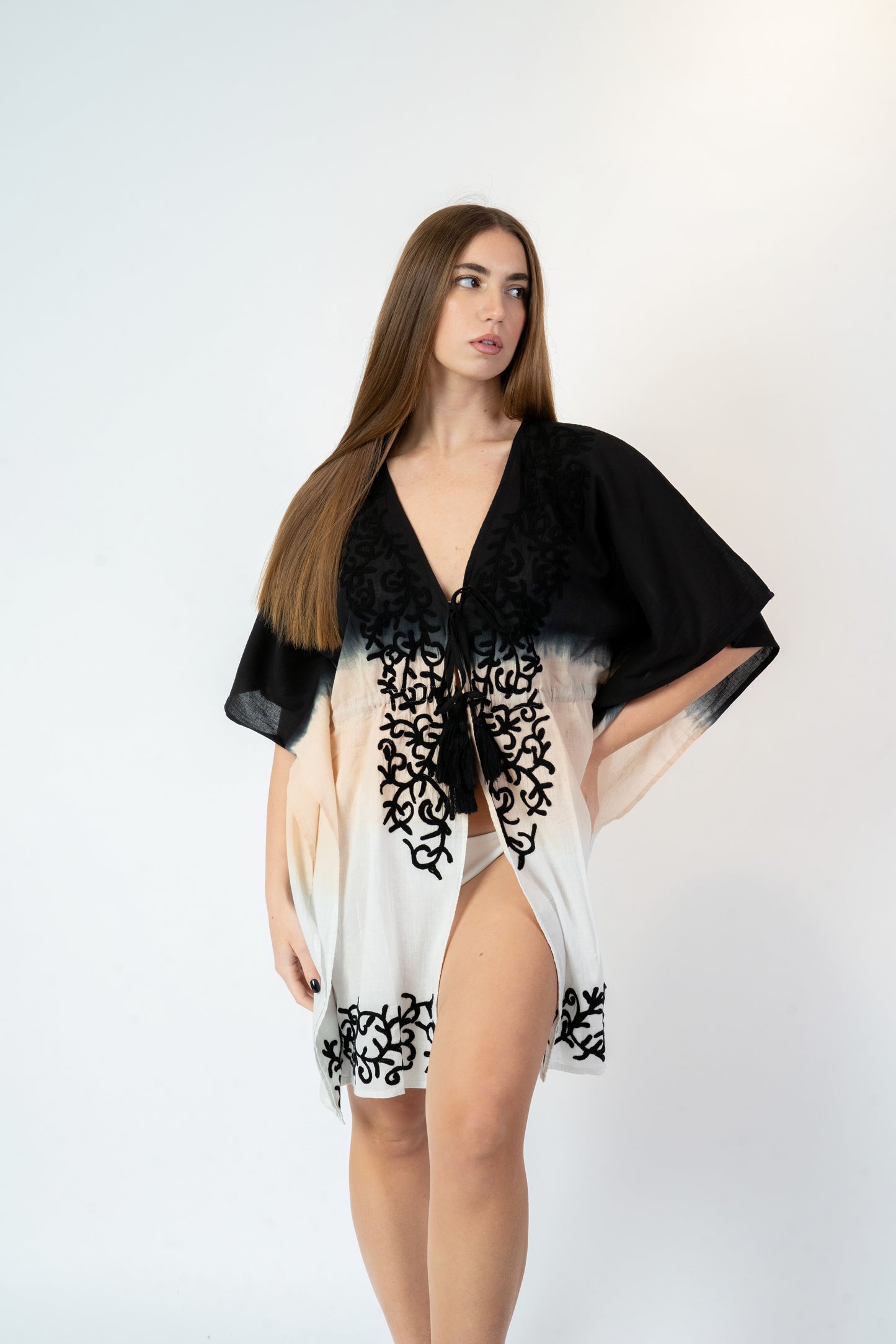 Chiara - Abito fantasia nero