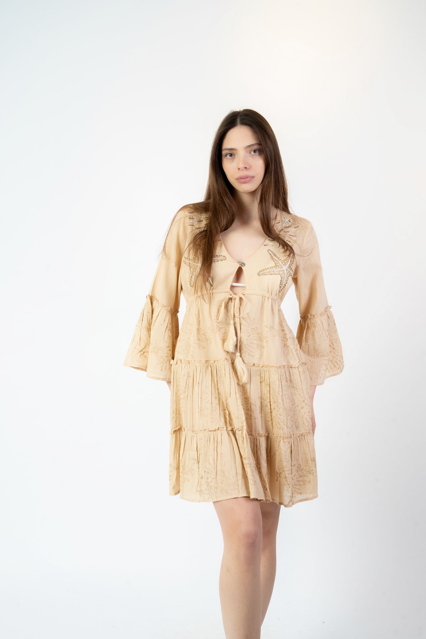 Chloe - Abito fantasia beige