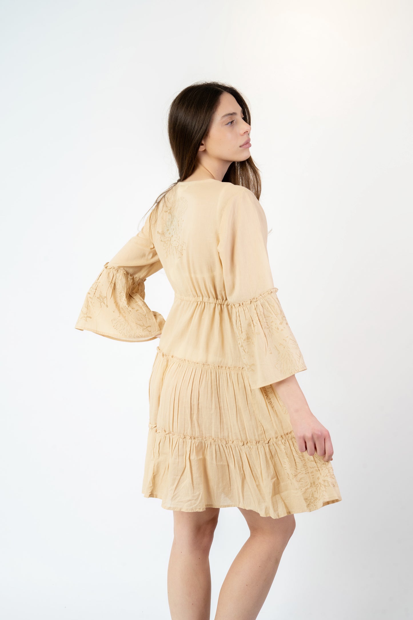 Chloe - Abito fantasia beige