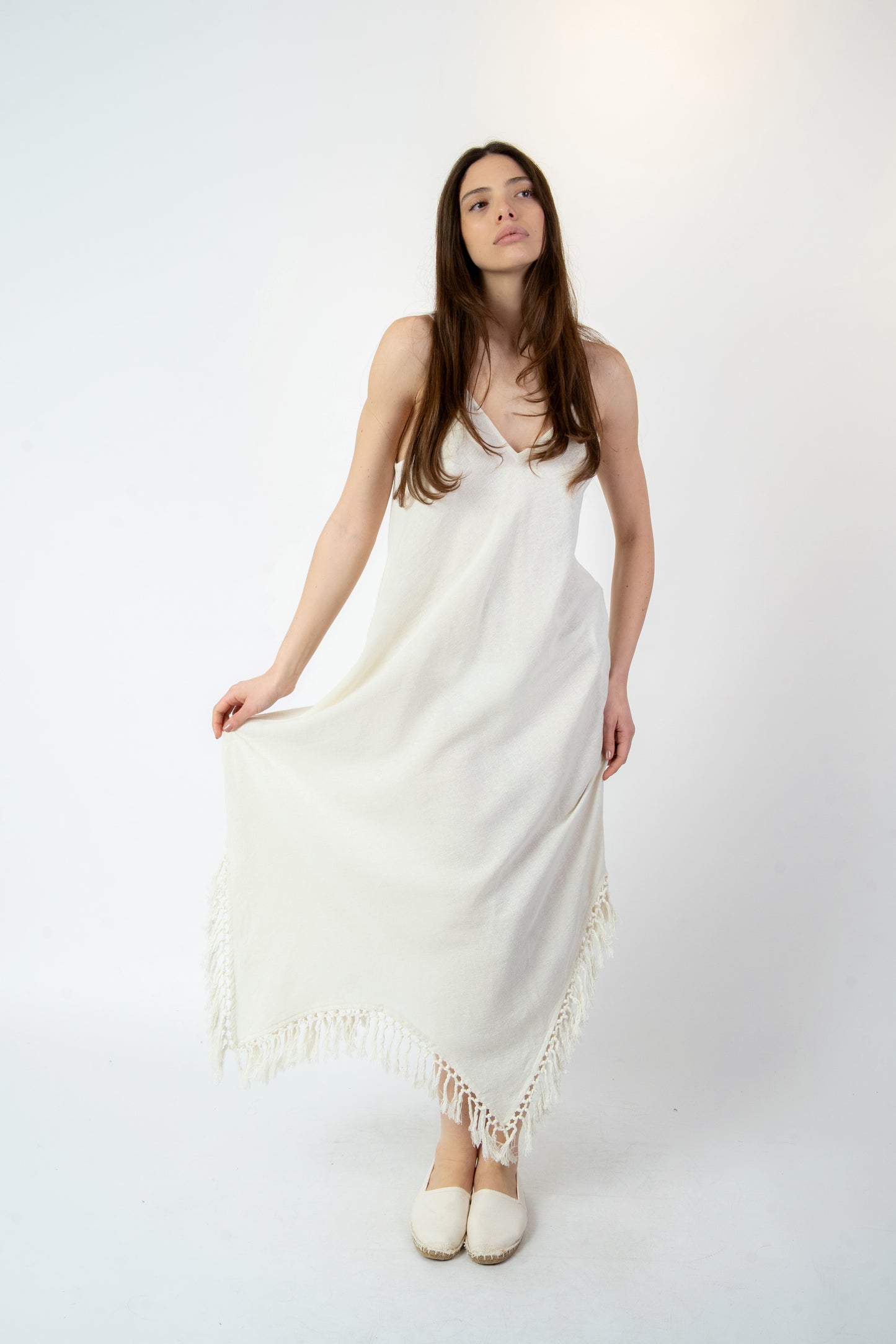 Cinzia - Abito fantasia bianco