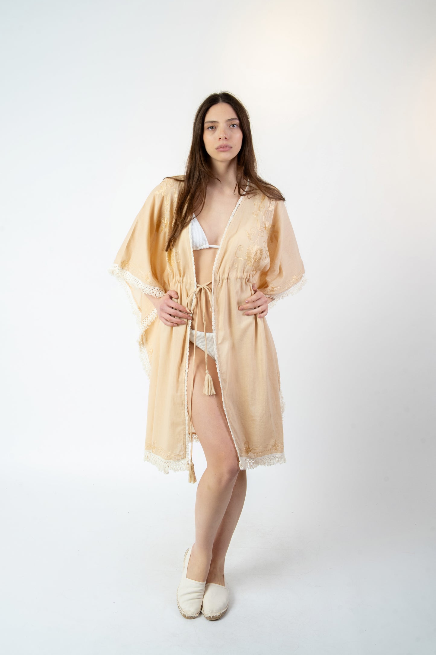 Claudia - Abito fantasia beige