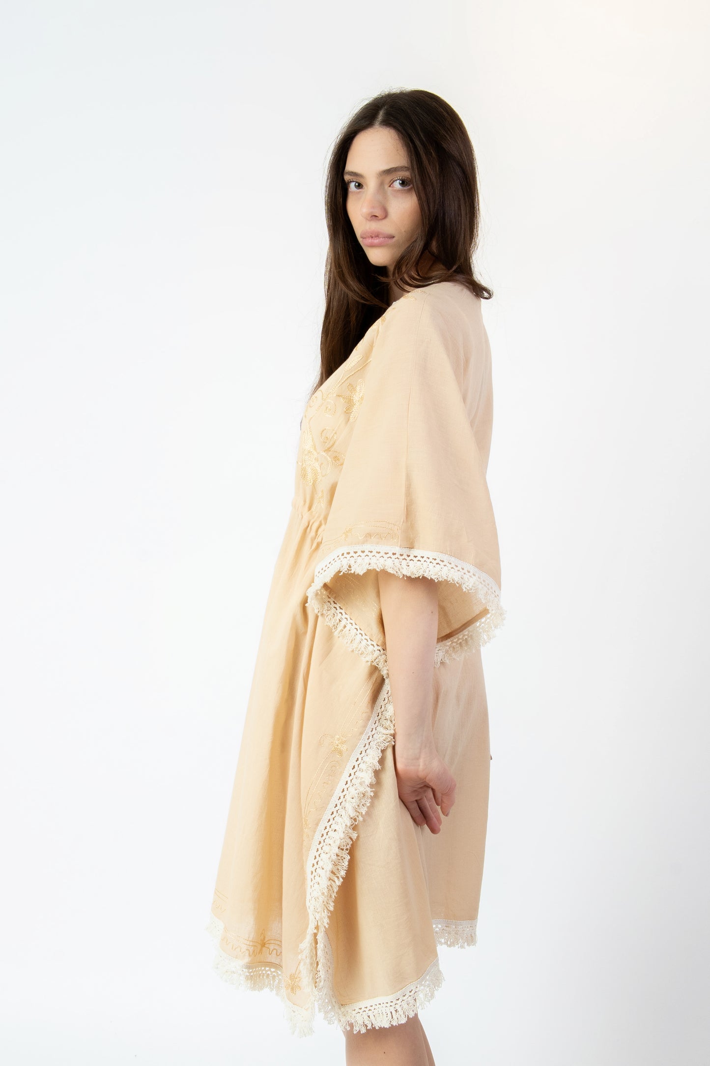 Claudia - Abito fantasia beige