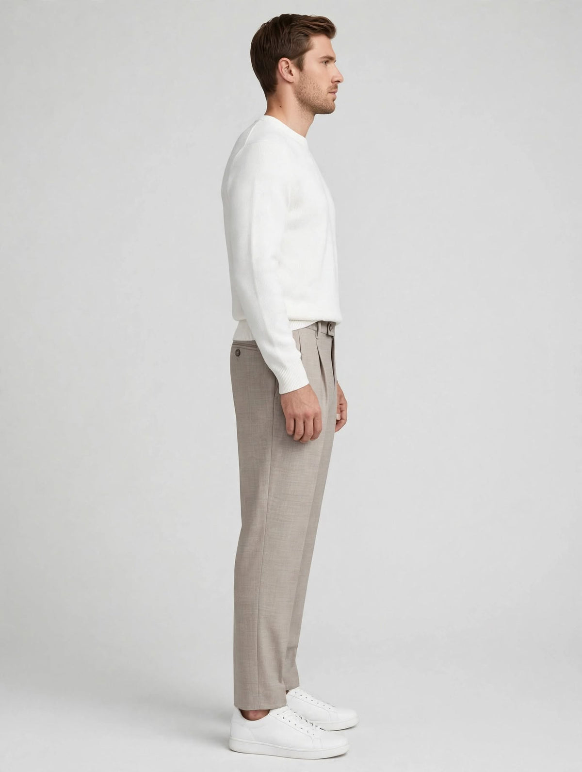COURMA - PANTALONE LOOSE FIT BEIGE