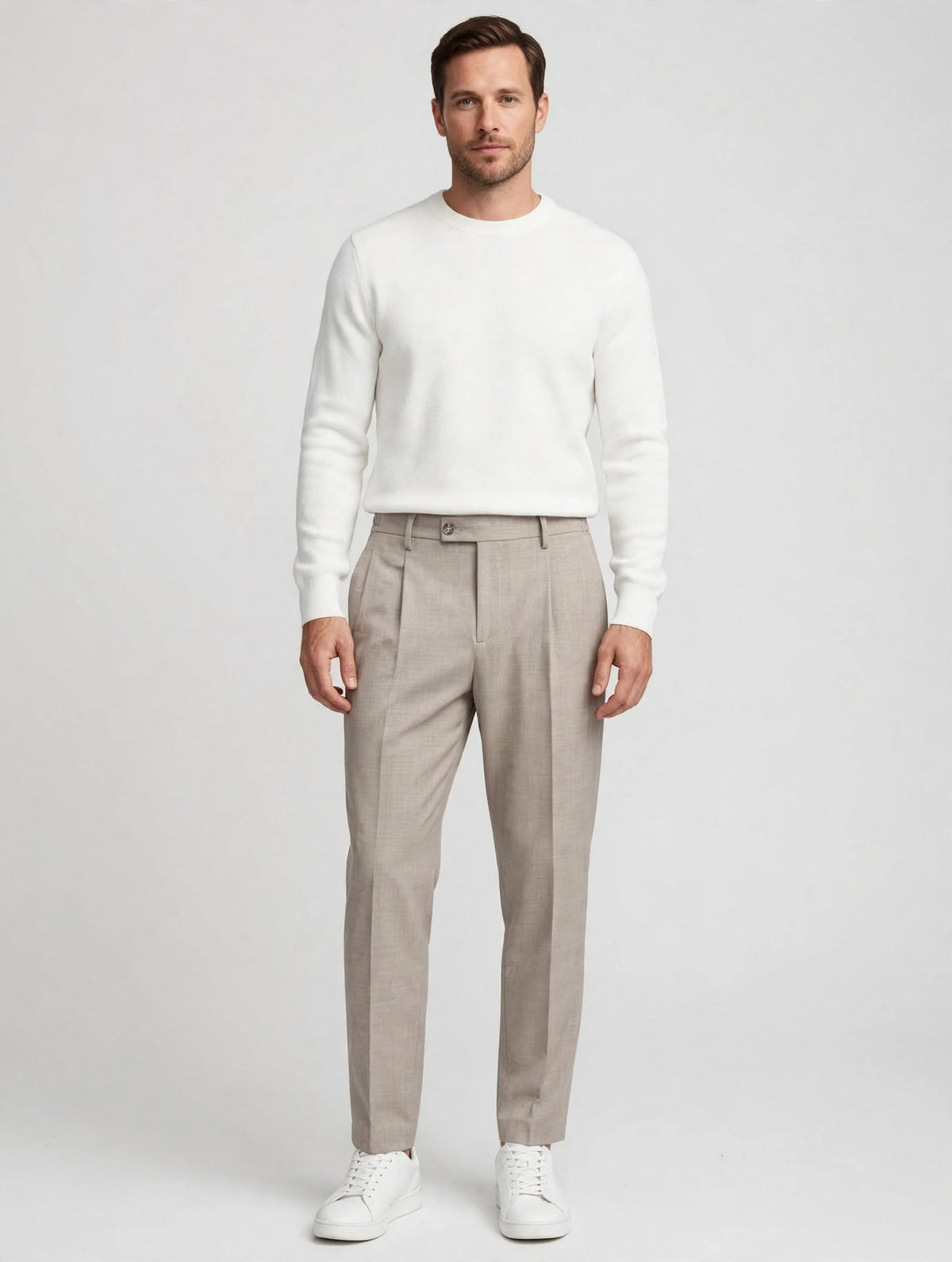 COURMA - PANTALONE LOOSE FIT BEIGE