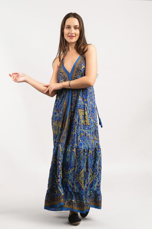 Caftan Dress - Agrigento - blue
