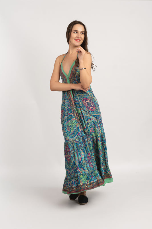 Caftan Dress - Agrigento - blue