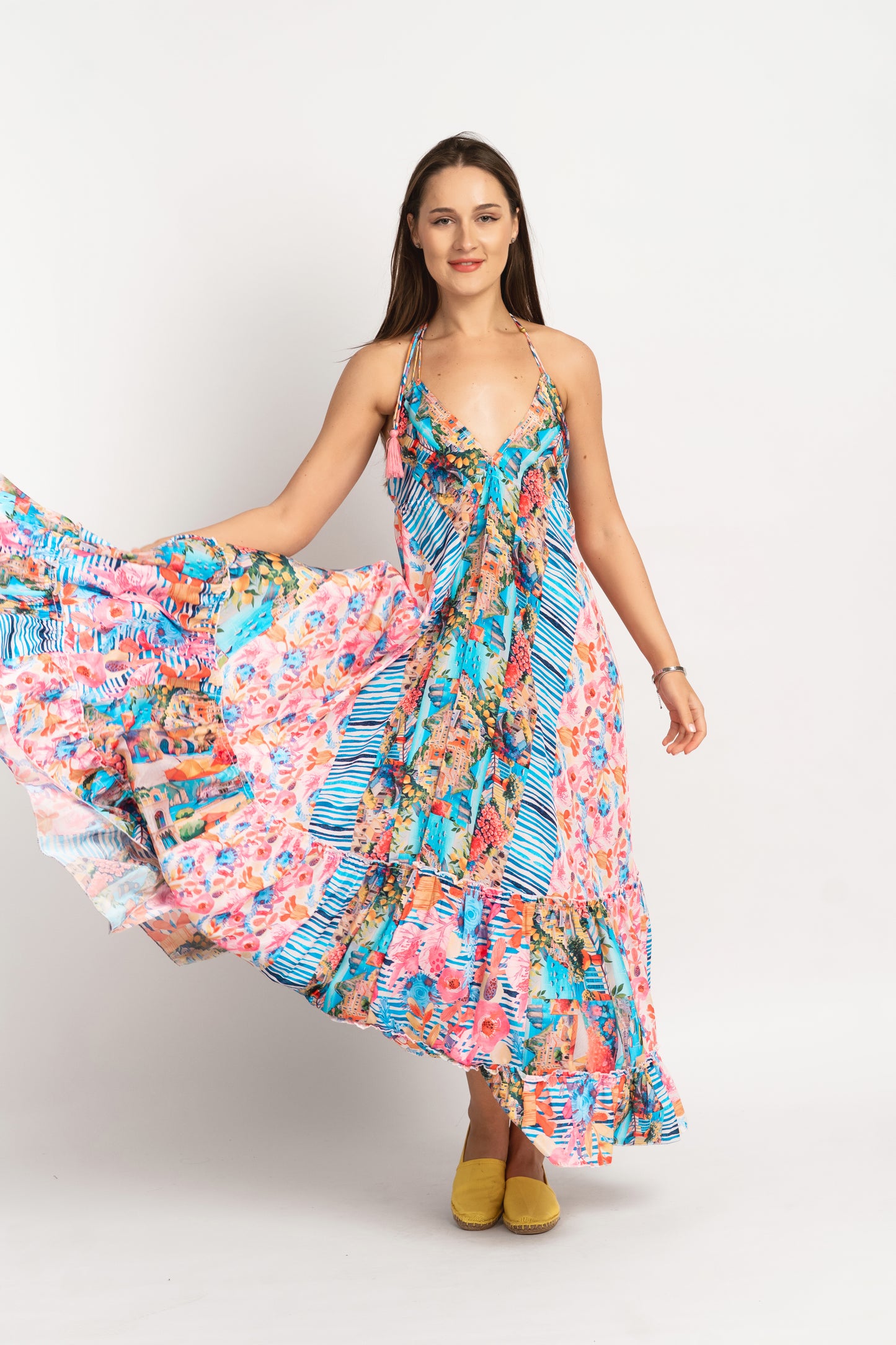 Caftan Dress - Agrigento - blue