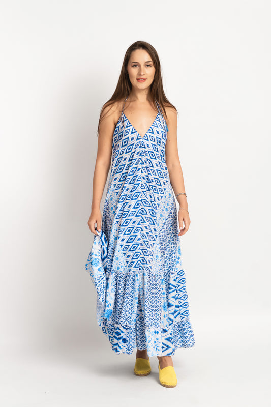 Caftan Dress - Agrigento - blue