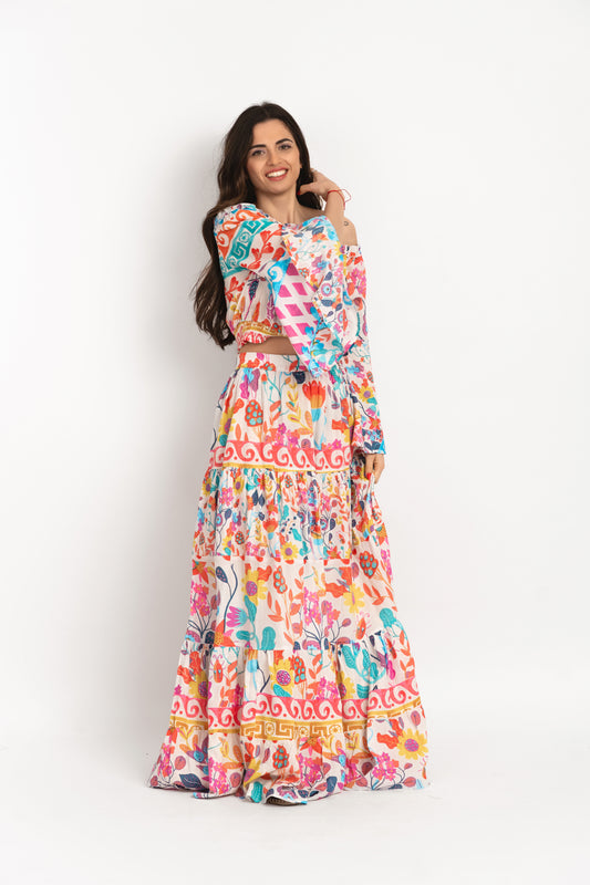 Top Gianina - top multicolor fantasia anni70
