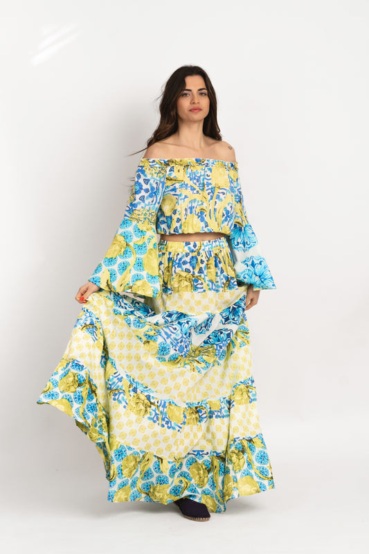 Caftan Dress - Agrigento - blue
