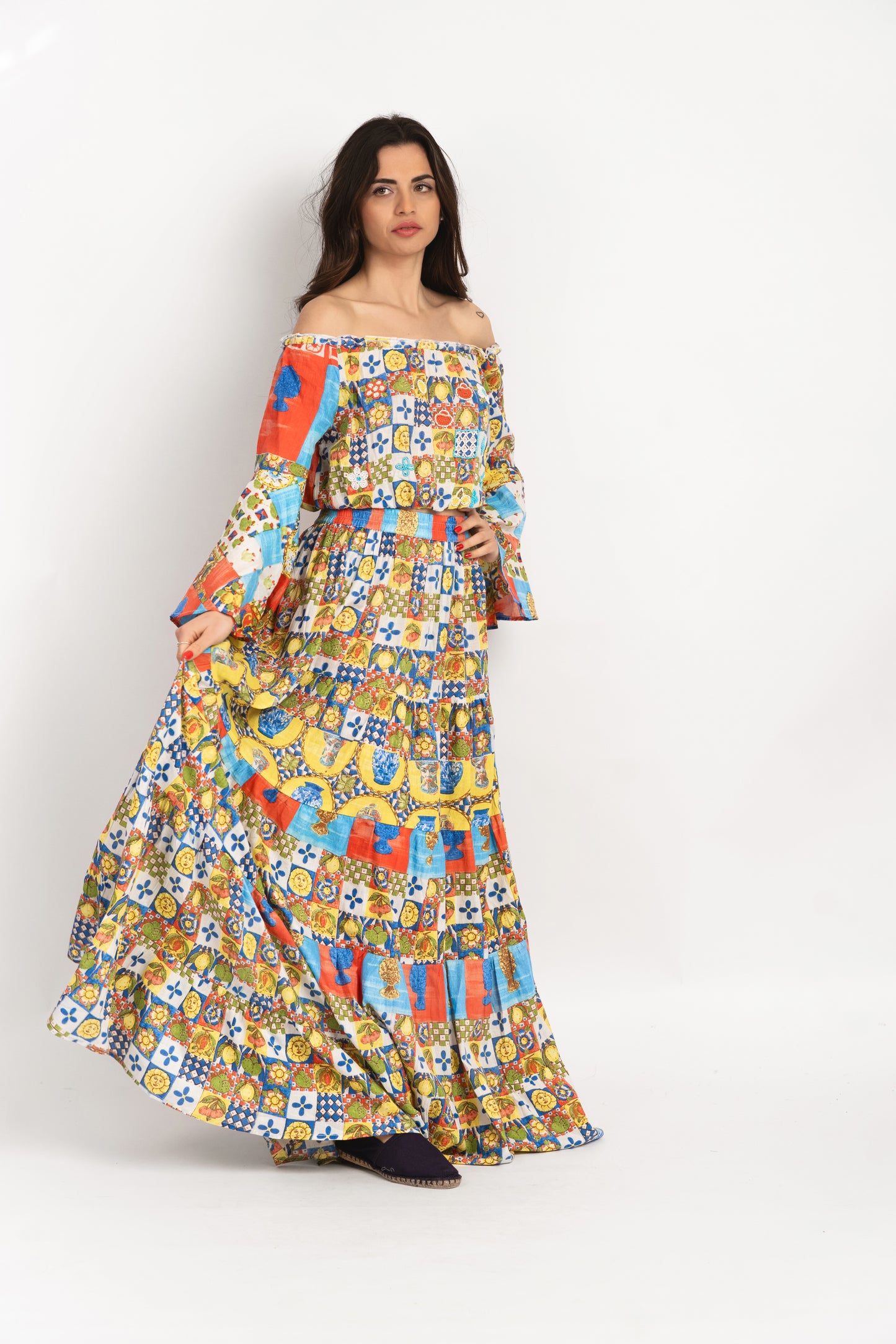 Caftan Dress - Agrigento - blue