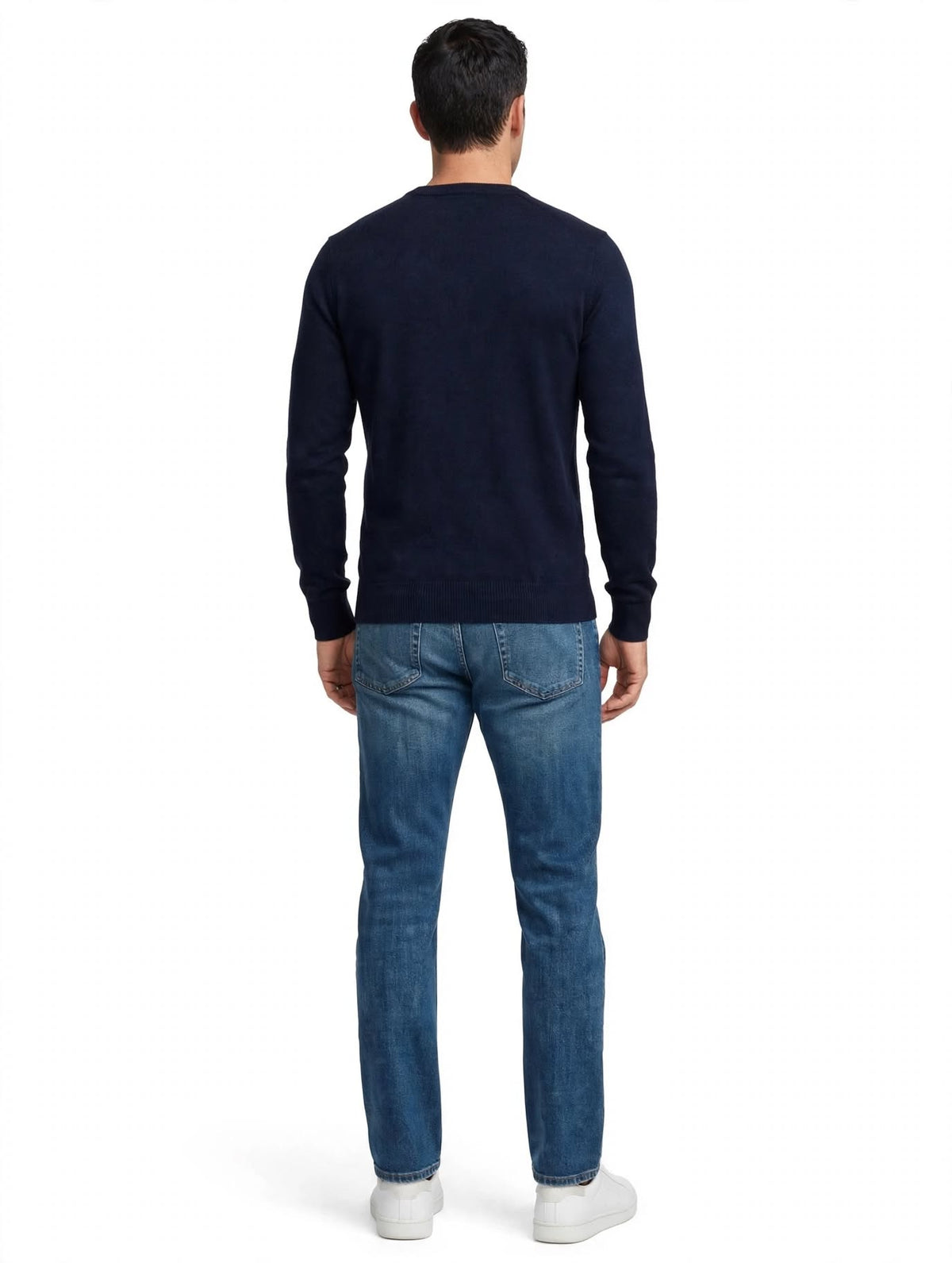 DUMONT - MAGLIONE GIRO COLLO BLU