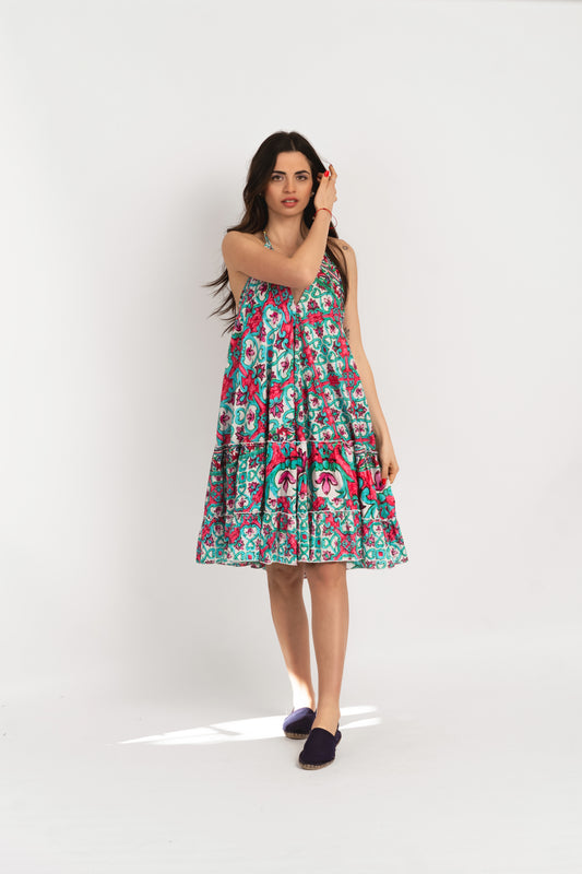 Caftan Dress - Agrigento - blue