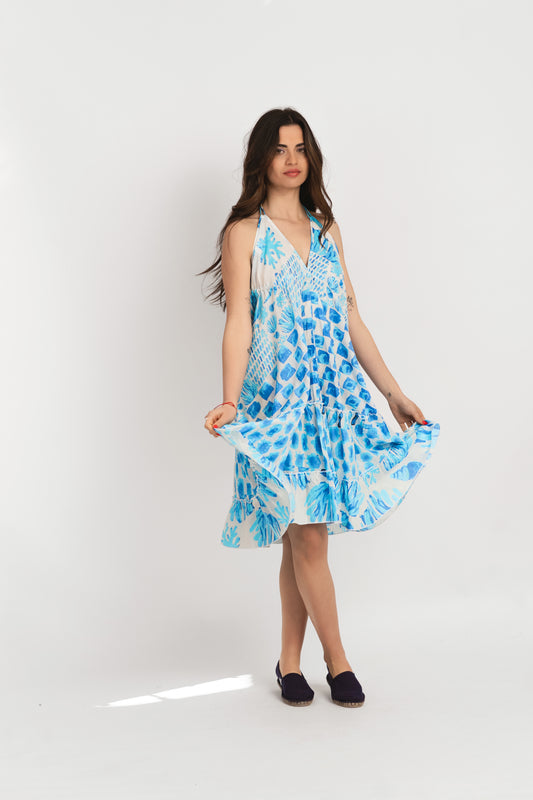 Caftan Dress - Agrigento - blue
