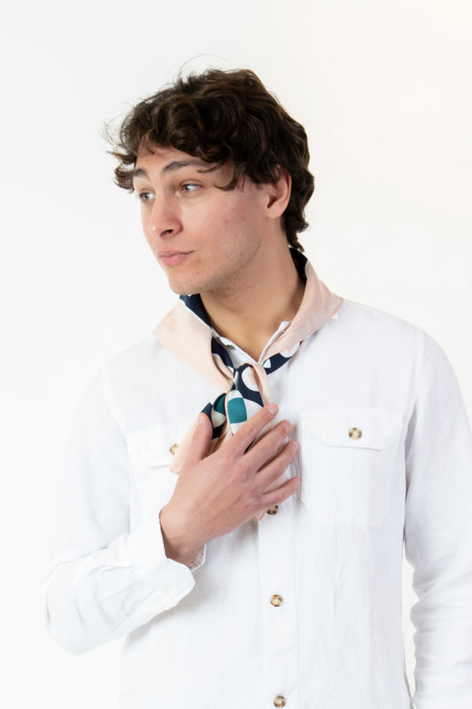 Foulard-Fantasia blu