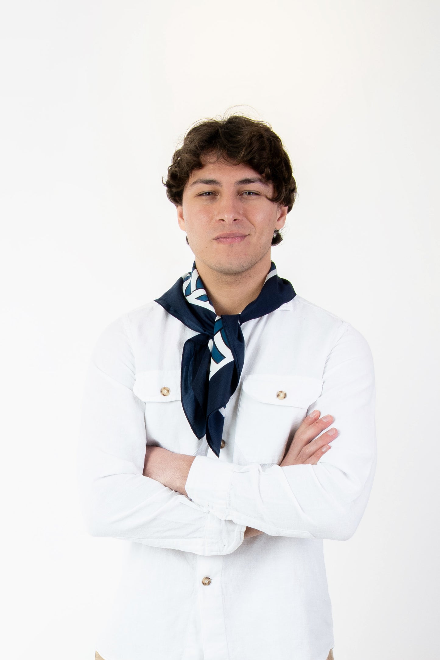 Foulard-Fantasia blu