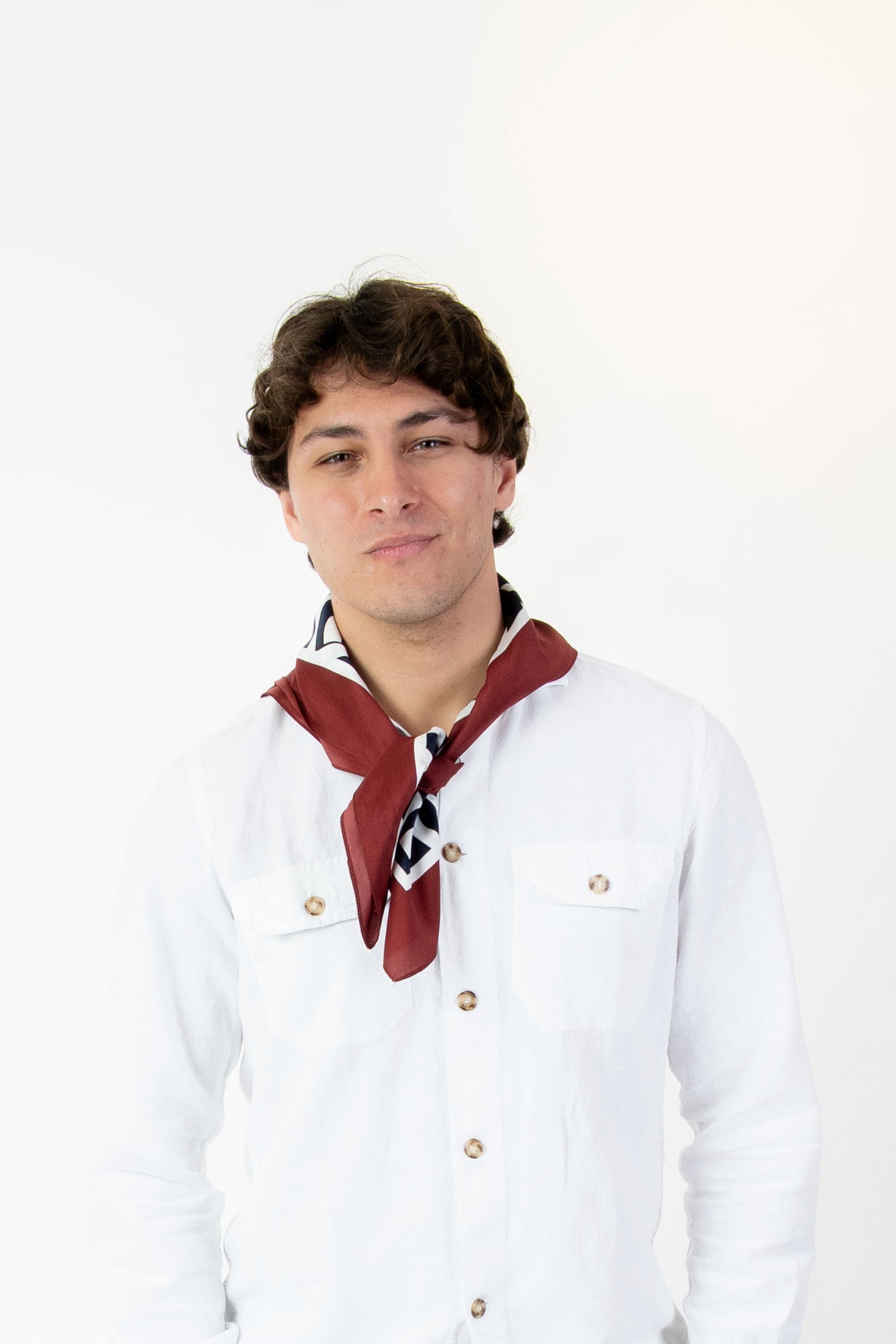 Foulard-Fantasia bordeaux