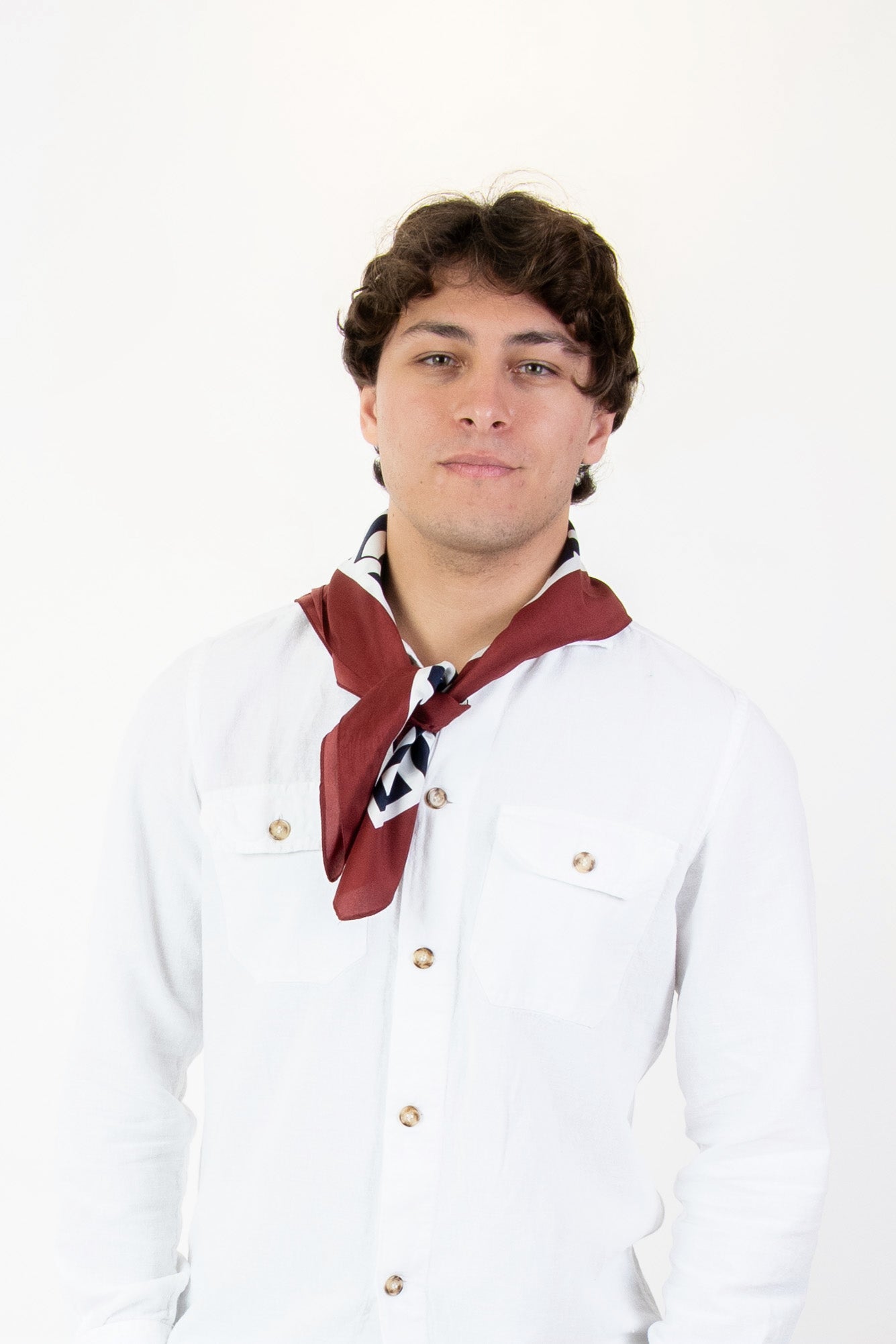 Foulard-Fantasia bordeaux