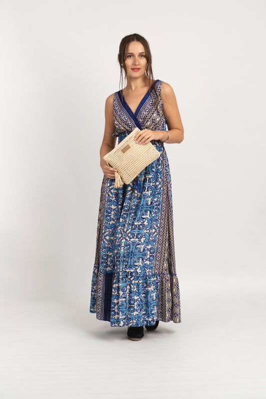 Caftan Dress - Agrigento - blue