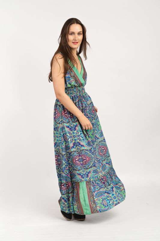 Caftan Dress - Agrigento - blue