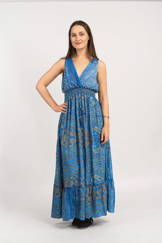 Caftan Dress - Agrigento - blue