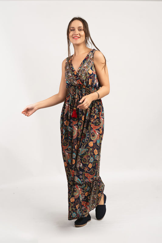Caftan Dress - Agrigento - blue